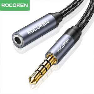 Rocoren 3.5mm Hi-Fi TRRS Jack Aux Ses Uzatma Kablosu 1 Metre